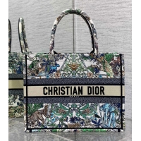 Fashion Discount MEDIUM DIOR BOOK TOTE White Multicolor Etoile de Voyage Embroidery M1296ZEBN