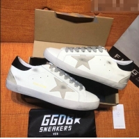 ​Inexpensive Golden Goose Super-Star Calfskin Sneaker with Grey Star G0175 White 2022