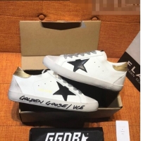 ​Top Quality Golden Goose Super-Star Calfskin Sneakers with Suede G0177 Black Star White 2022