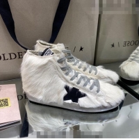 ​Inexpensive Golden Goose Francy High-top Sneakers with Suede G0182 Black Star White 2022