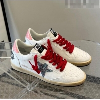 ​Most Popular Golden Goose GGDB Ball Star Calfskin Sneaker with Glitter Star 0810 White 2023