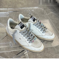 ​Discount Golden Goose GGDB Ball Star Calfskin Sneaker with Stone Charm 0813 White 2023