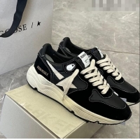 ​Traditional Specials Golden Goose Running Sole Sneakers in 9048 black nappa and suede with white star 2023