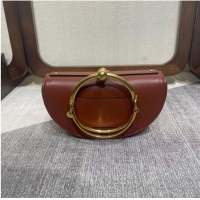 Good Quality Chloe Nile Bracelet Minaudiere Original Leather 6020 Brown