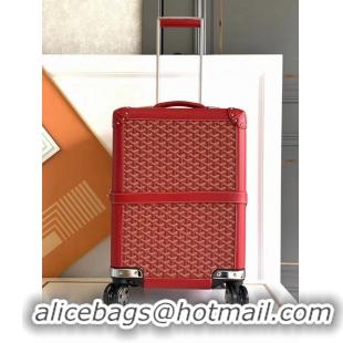 Discount Goyard Bourget PM Trolley Case Wheeled Luggage 20inches GY1647 Red