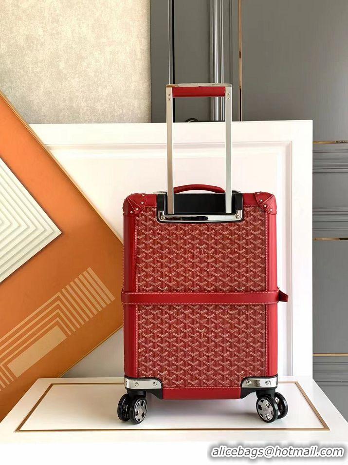 Discount Goyard Bourget PM Trolley Case Wheeled Luggage 20inches GY1647 Red