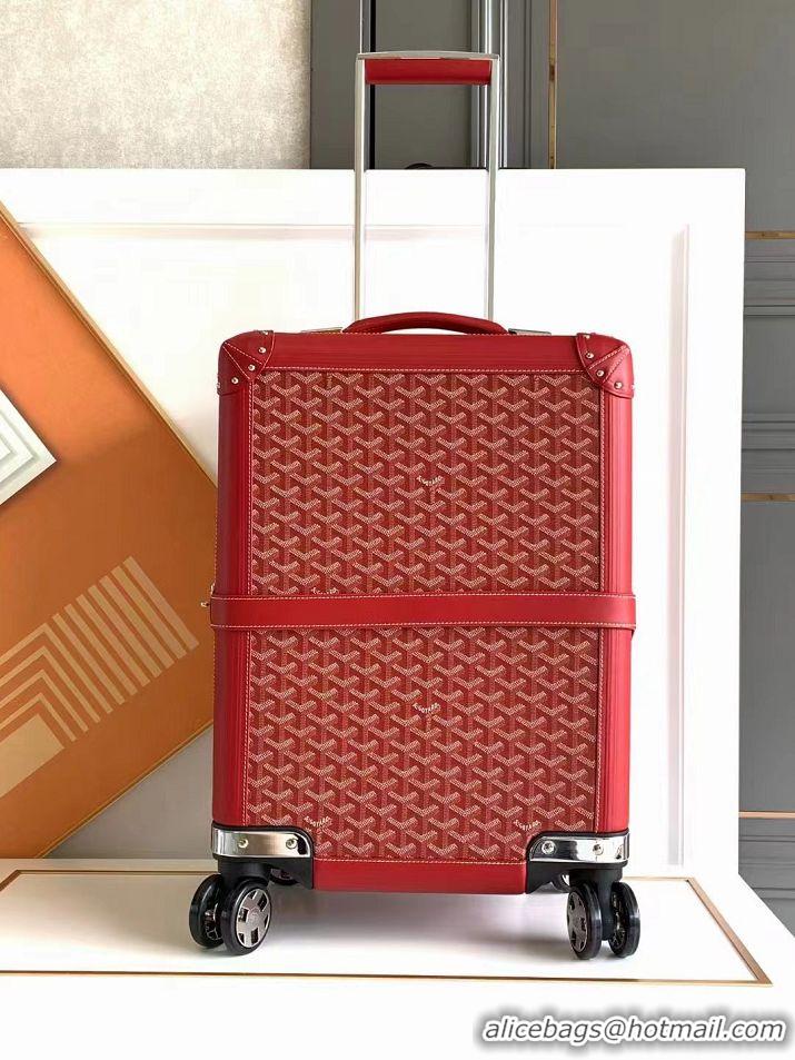 Discount Goyard Bourget PM Trolley Case Wheeled Luggage 20inches GY1647 Red