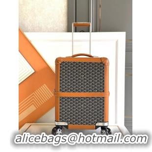 Good Taste Goyard Bourget PM Trolley Case Wheeled Luggage 20inches GY1647 Brown