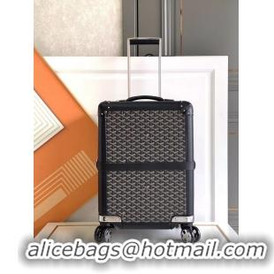 Shop Grade Goyard Bourget PM Trolley Case Wheeled Luggage 20inches GY1647 Black