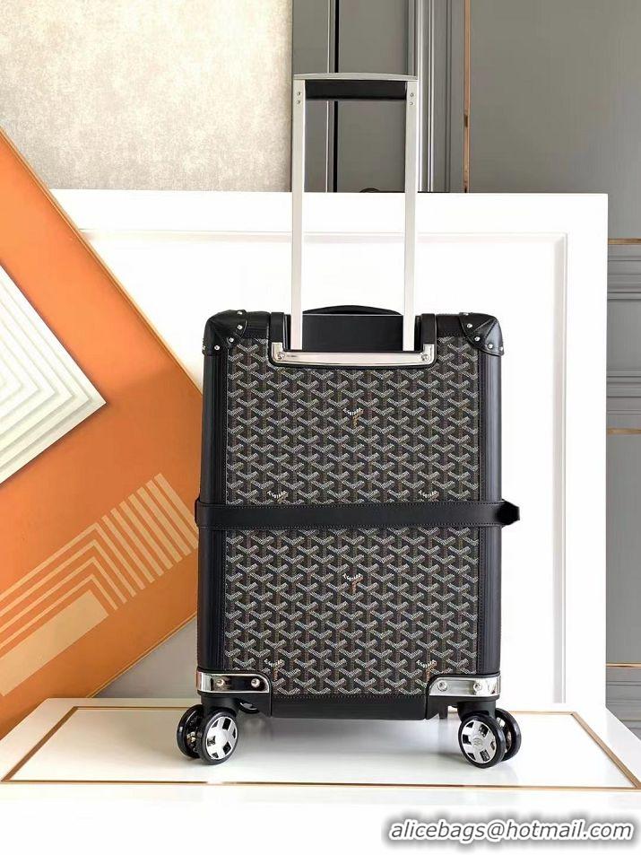 Shop Grade Goyard Bourget PM Trolley Case Wheeled Luggage 20inches GY1647 Black