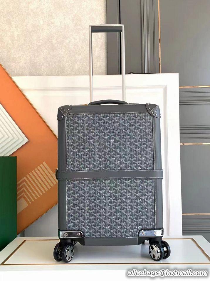 Well Crafted Goyard Bourget PM Trolley Case Wheeled Luggage 20inches GY1647 Grey