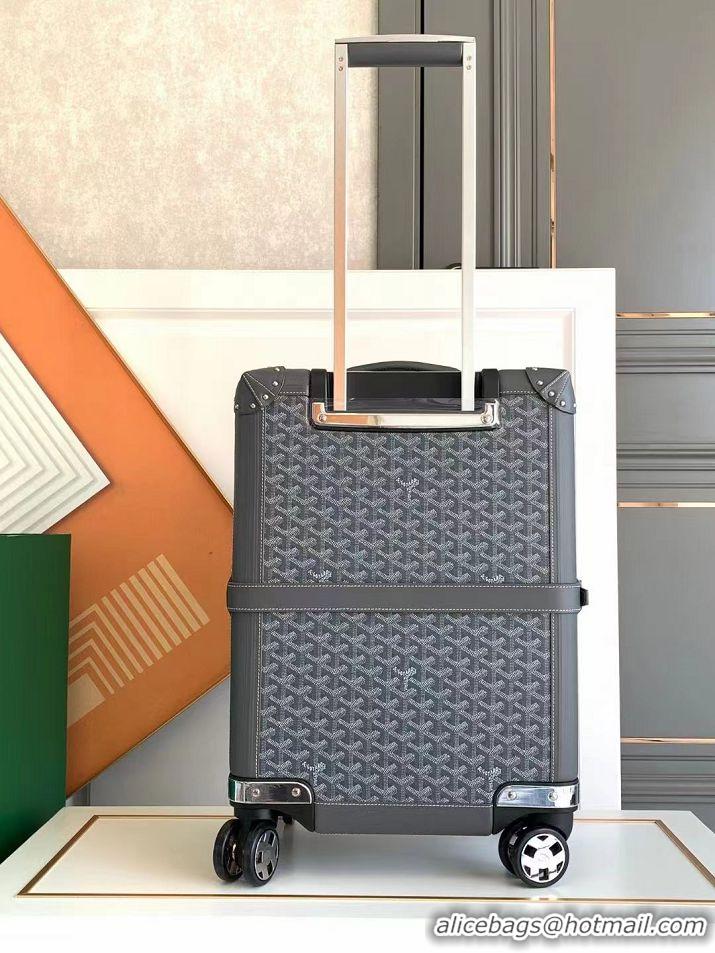 Well Crafted Goyard Bourget PM Trolley Case Wheeled Luggage 20inches GY1647 Grey