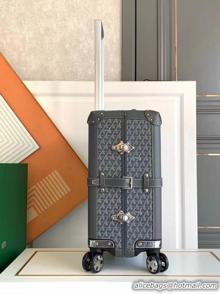 Well Crafted Goyard Bourget PM Trolley Case Wheeled Luggage 20inches GY1647 Grey