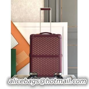 Good Taste Goyard Bourget PM Trolley Case Wheeled Luggage 20inches GY1647 Burgundy