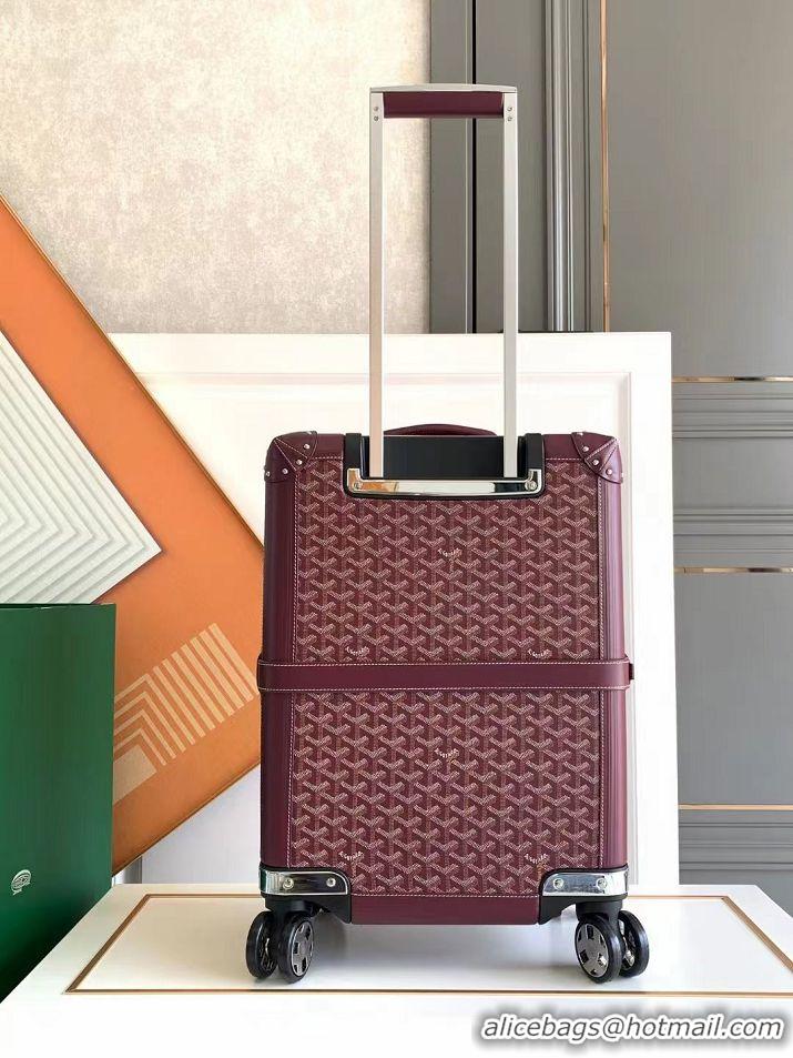 Good Taste Goyard Bourget PM Trolley Case Wheeled Luggage 20inches GY1647 Burgundy