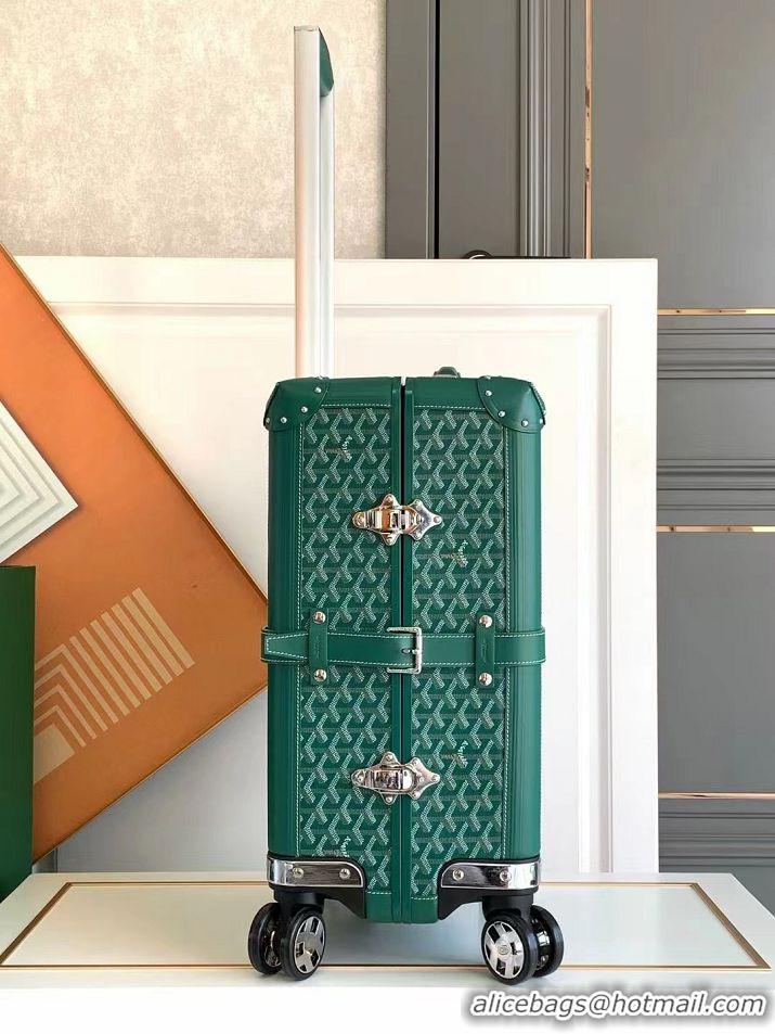 Good Product Goyard Bourget PM Trolley Case Wheeled Luggage 20inches GY1647 Green