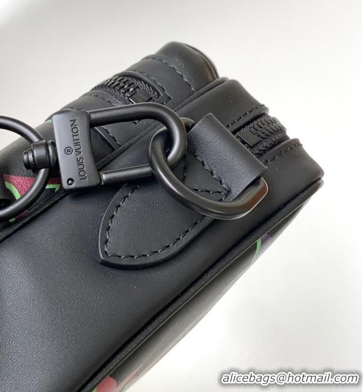 Promotional Louis vuitton Monogram Empreinte Comet Messenger PM M22495 Black Borealis