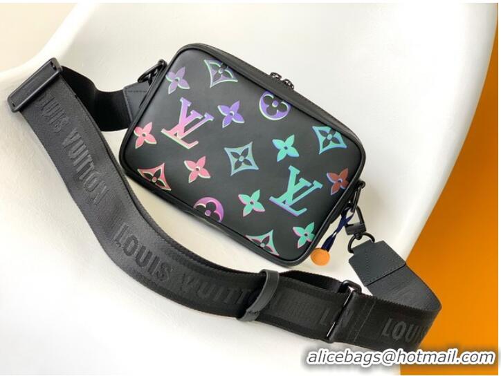 Promotional Louis vuitton Monogram Empreinte Comet Messenger PM M22495 Black Borealis