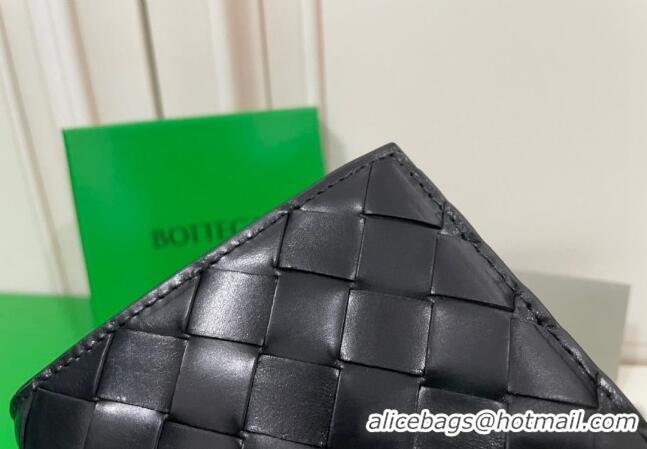 Promotional Bottega Veneta Men's Bi-Fold Wallet in Intrecciato Leather M133993 Black 2022