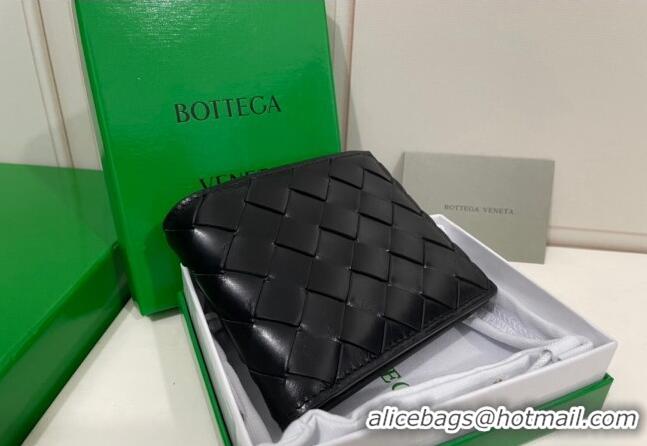 Promotional Bottega Veneta Men's Bi-Fold Wallet in Intrecciato Leather M133993 Black 2022