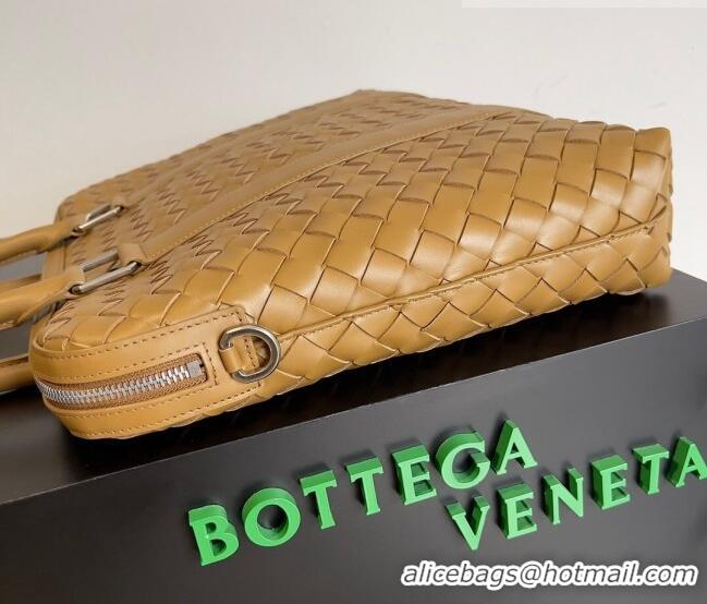 Best Price Bottega Veneta Slim Classic Briefcase Bag in Intrecciato Leather 690702 Acorn Brown 2022