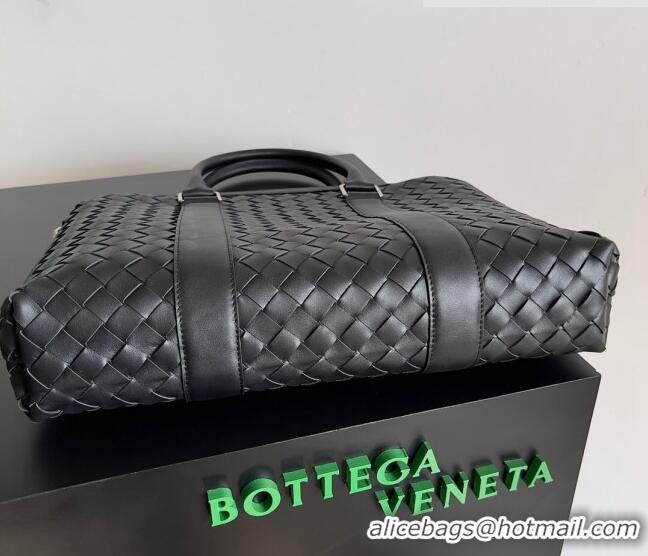 Top Quality Bottega Veneta Slim Classic Briefcase Bag in Intrecciato Leather 690702 Black 2022