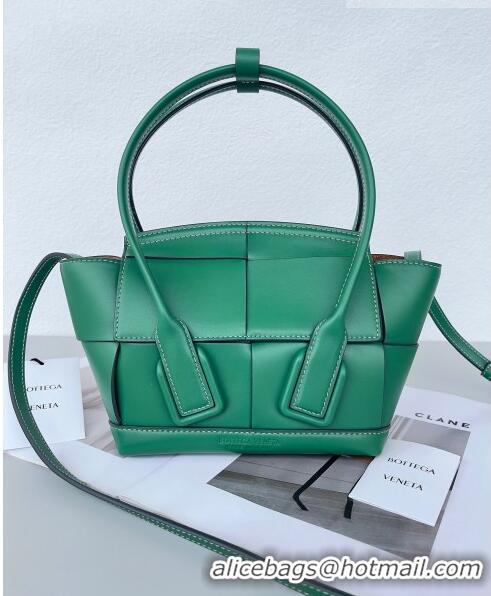 Good Product Bottega Veneta Mini Arco Tote Bag in intreccio Smooth Calfskin 600606 Green 2023