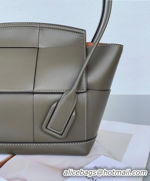 Super Quality Bottega Veneta Samll Arco Tote Bag in intreccio Smooth Calfskin 575943 Grey 2023