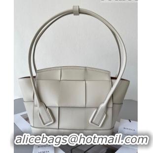 New Style Bottega Veneta Samll Arco Tote Bag in intreccio Smooth Calfskin 575943 Beige 2023