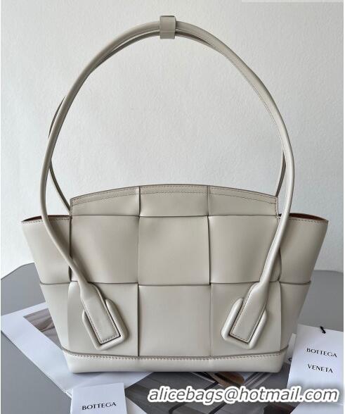 New Style Bottega Veneta Samll Arco Tote Bag in intreccio Smooth Calfskin 575943 Beige 2023