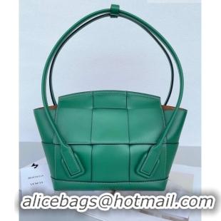 Good Taste Bottega Veneta Samll Arco Tote Bag in intreccio Smooth Calfskin 575943 Green 2023