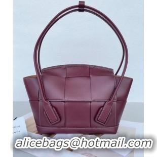 Well Crafted Bottega Veneta Samll Arco Tote Bag in intreccio Smooth Calfskin 575943 Burgundy 2023