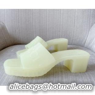 Purchase Gucci PVC Heel Slide Sandals 5.5cm Jade 030275