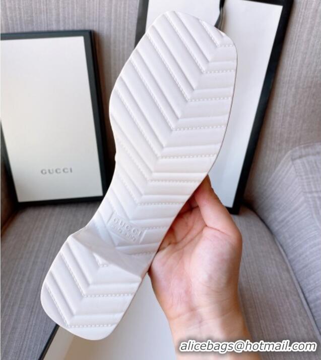 Grade Quality Gucci Rubber Heel Slide Sandals 5.5cm White 030282