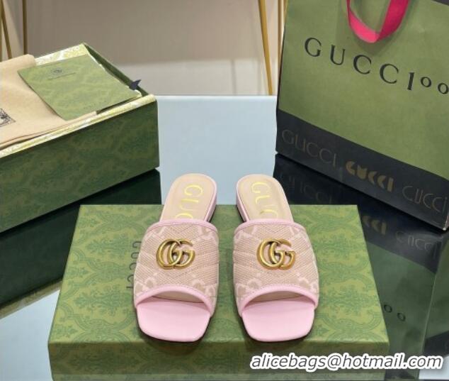 Charming Gucci Jumbo GG Canvas Slide Sandals Pink 030298