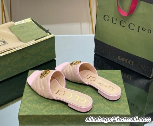 Charming Gucci Jumbo GG Canvas Slide Sandals Pink 030298