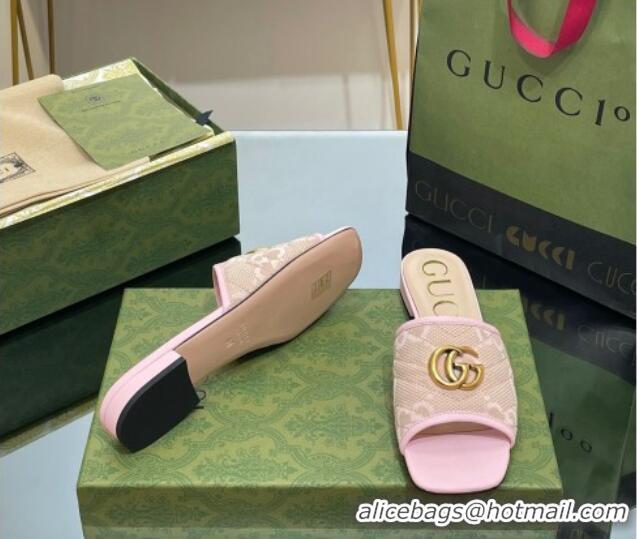 Charming Gucci Jumbo GG Canvas Slide Sandals Pink 030298