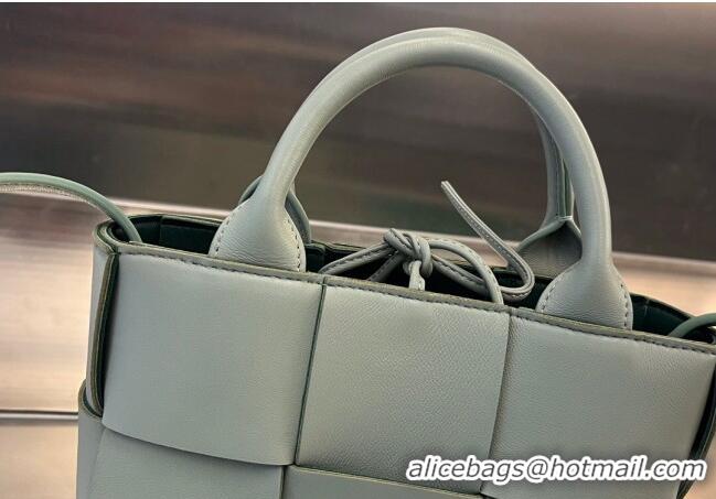 Super Quality Bottega Veneta Candy Arco Tote Bag in Intreccio Lambskin 729029 Light Grey 2023