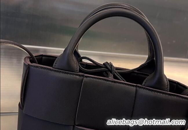 Cheapest Bottega Veneta Candy Arco Tote Bag in Intreccio Lambskin 729029 All Black 2023