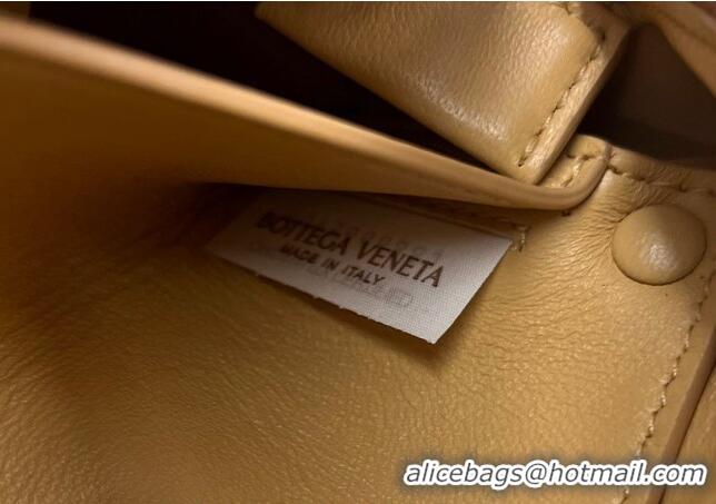 Buy Inexpensive Bottega Veneta Small Brick Cassette Bag in Intreccio Lambskin 729166 Apricot 2023