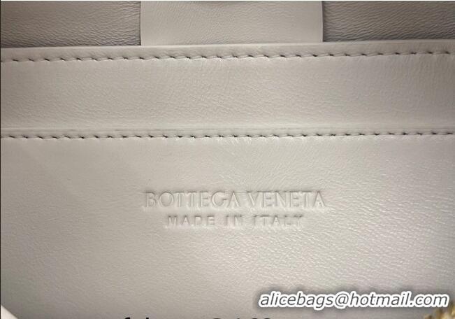 Promotional Bottega Veneta Small Brick Cassette Bag in Intreccio Lambskin 729166 White 2023