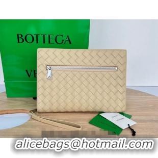 Pretty Style Bottega Veneta Men's Small Classic Intrecciato Document Case 693675 Beige 2023