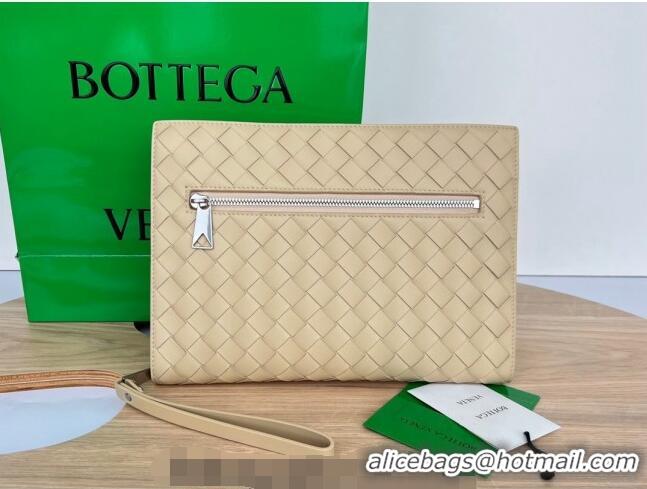 Pretty Style Bottega Veneta Men's Small Classic Intrecciato Document Case 693675 Beige 2023