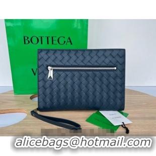 Top Quality Bottega Veneta Men's Small Classic Intrecciato Document Case 693675 Dark Blue 2023