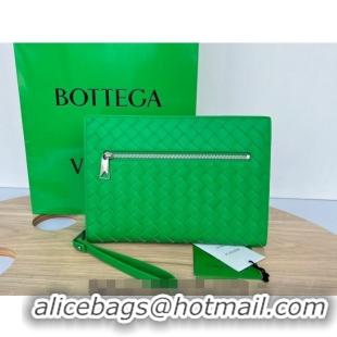 Shop Fashion Bottega Veneta Men's Small Classic Intrecciato Document Case 693675 Green 2023