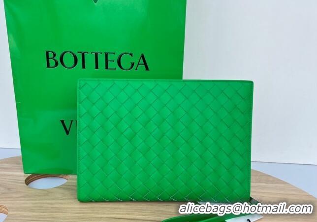 Shop Fashion Bottega Veneta Men's Small Classic Intrecciato Document Case 693675 Green 2023