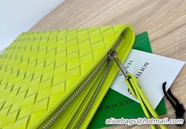 Top Grade Bottega Veneta Men's Small Classic Intrecciato Document Case 693675 Yellow 2023