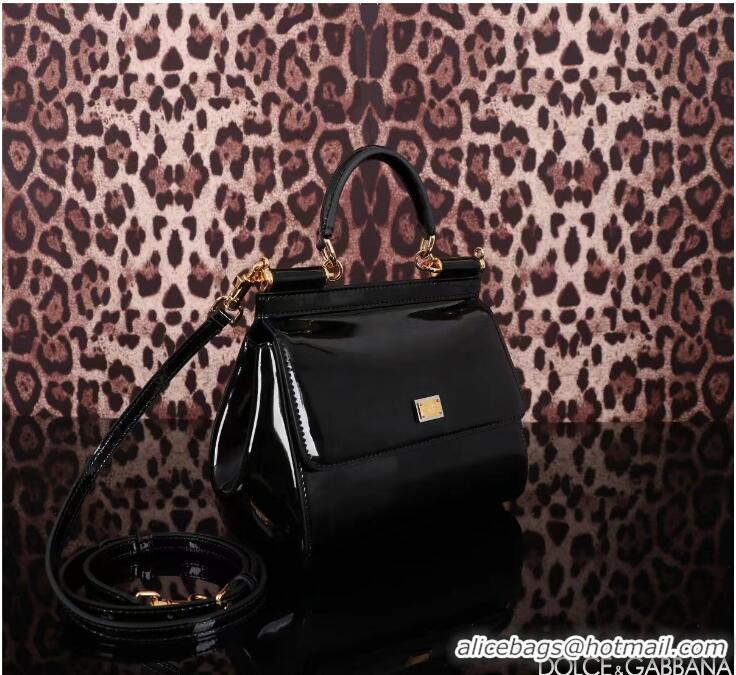 Top Grade Dolce & Gabbana Small Sicily Top Handle Bag 80999 Black