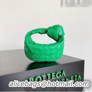 Promotional Bottega Veneta Candy Jodie Bag in Intreccio Leather 730828 Green/Gold 2023