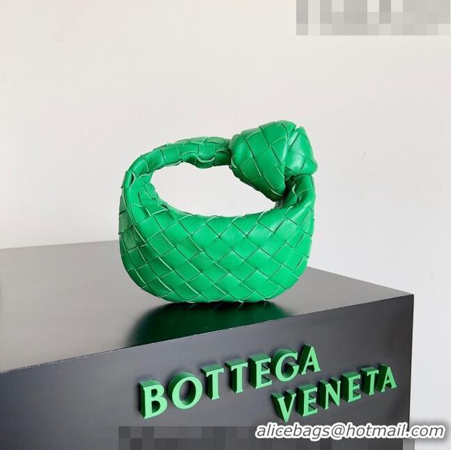 Promotional Bottega Veneta Candy Jodie Bag in Intreccio Leather 730828 Green/Gold 2023